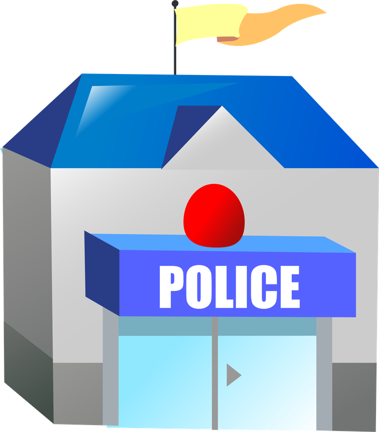 simple 3d building icon featuring a police station with vibrant colors and clear details