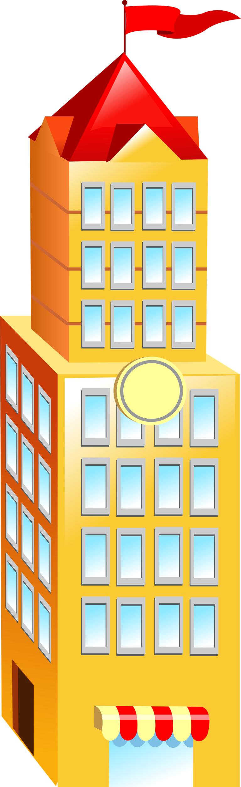 simple 3d building icon featuring vibrant colors and modern architecture style for various applications