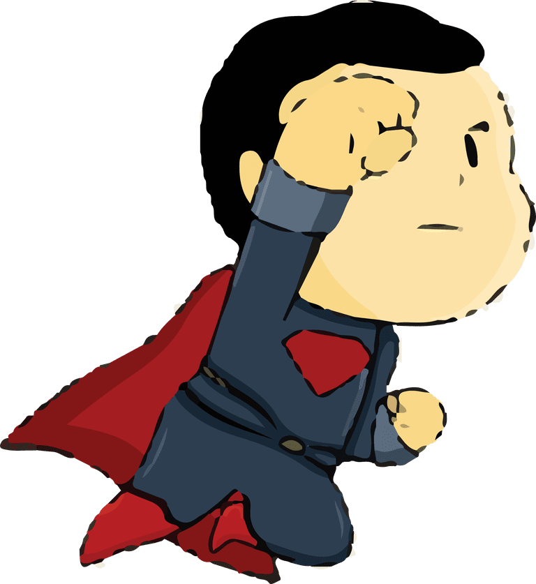 chibi superheroes collection ilustration