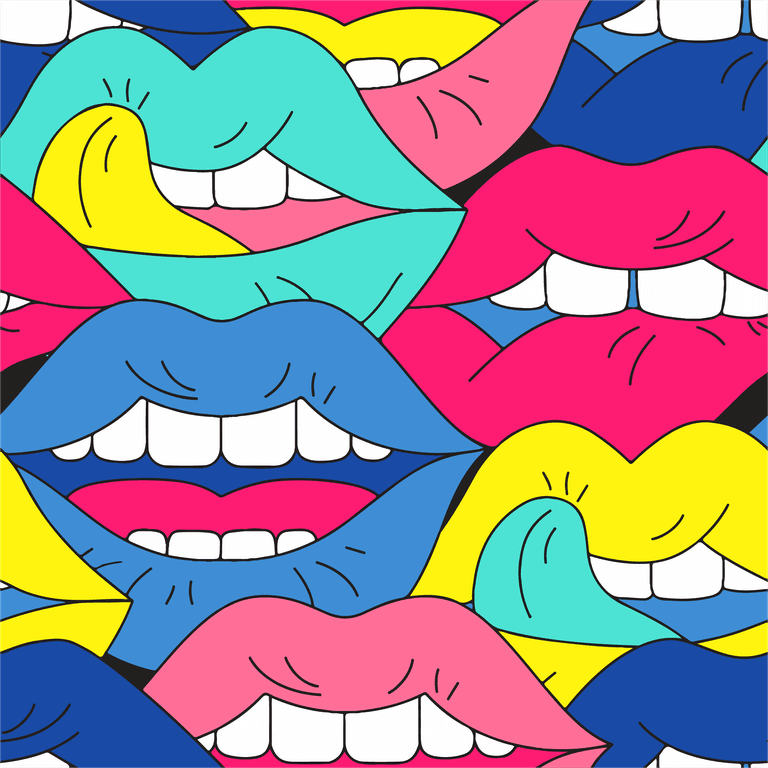 comic lips background pop art psychedelic