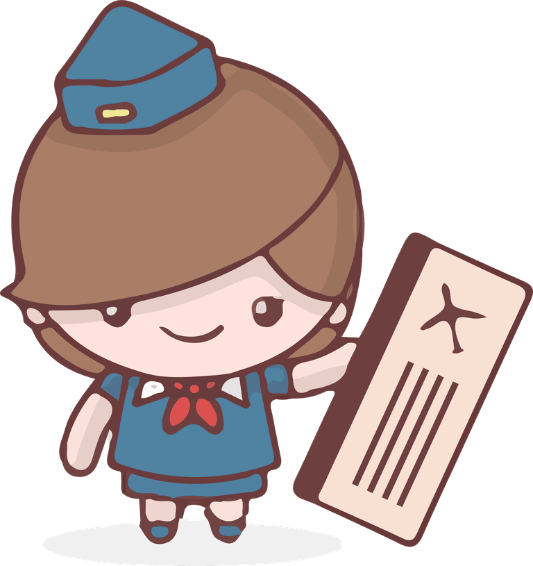 cute chibi kawaii characters profession set