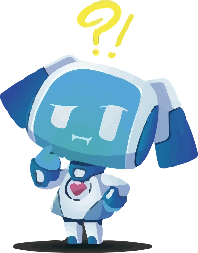 cute friendy white robot mascot set