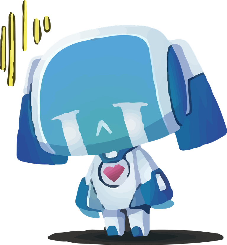 cute friendy white robot mascot set