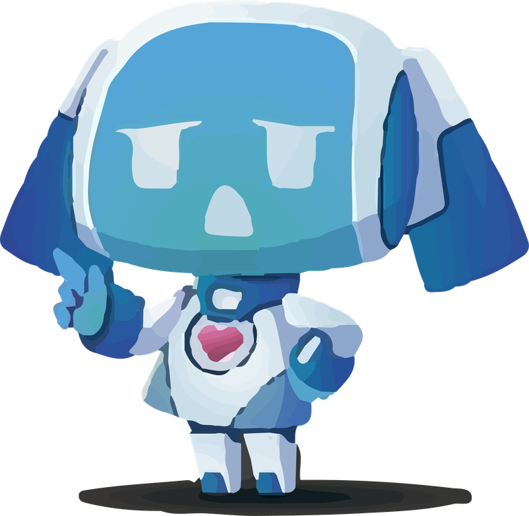 cute friendy white robot mascot set