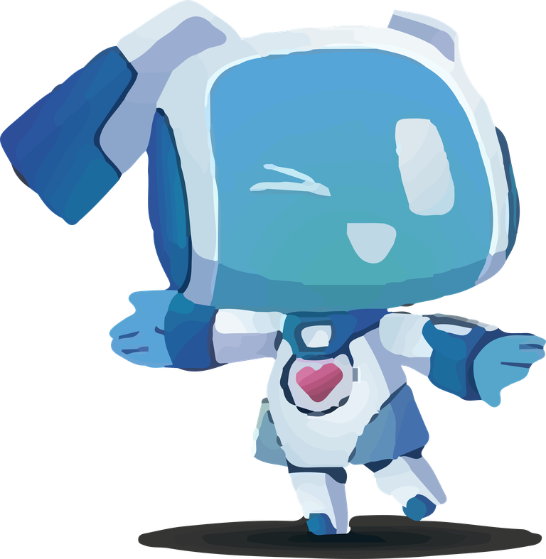 cute friendy white robot mascot set