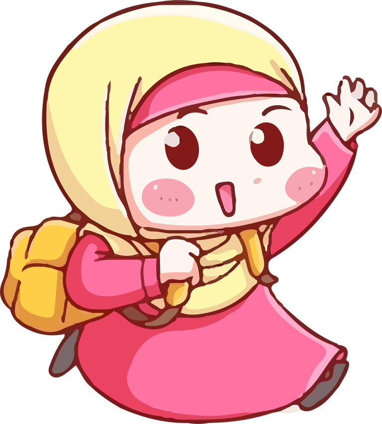 cute online seller hijab running go