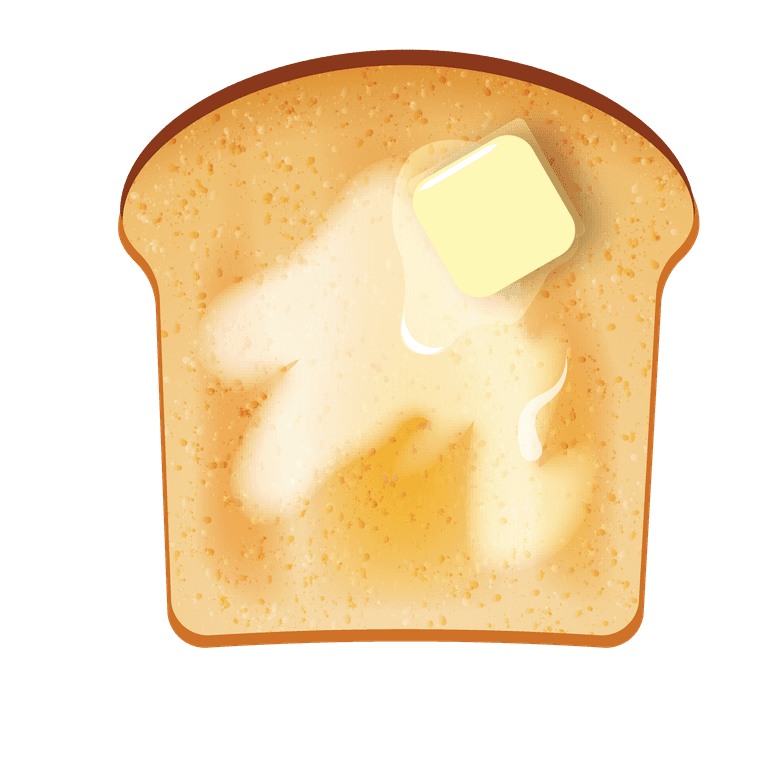 realistic top view of toast sandwich