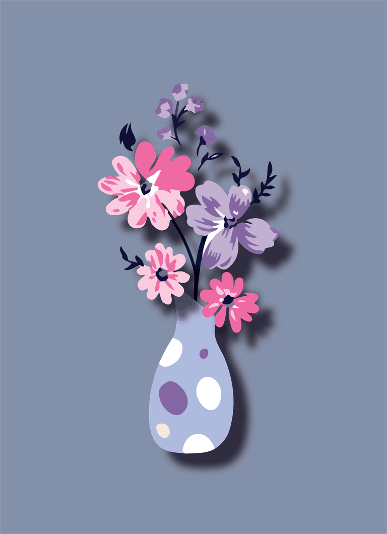 floral bouquet pattern with small flowers and leaves