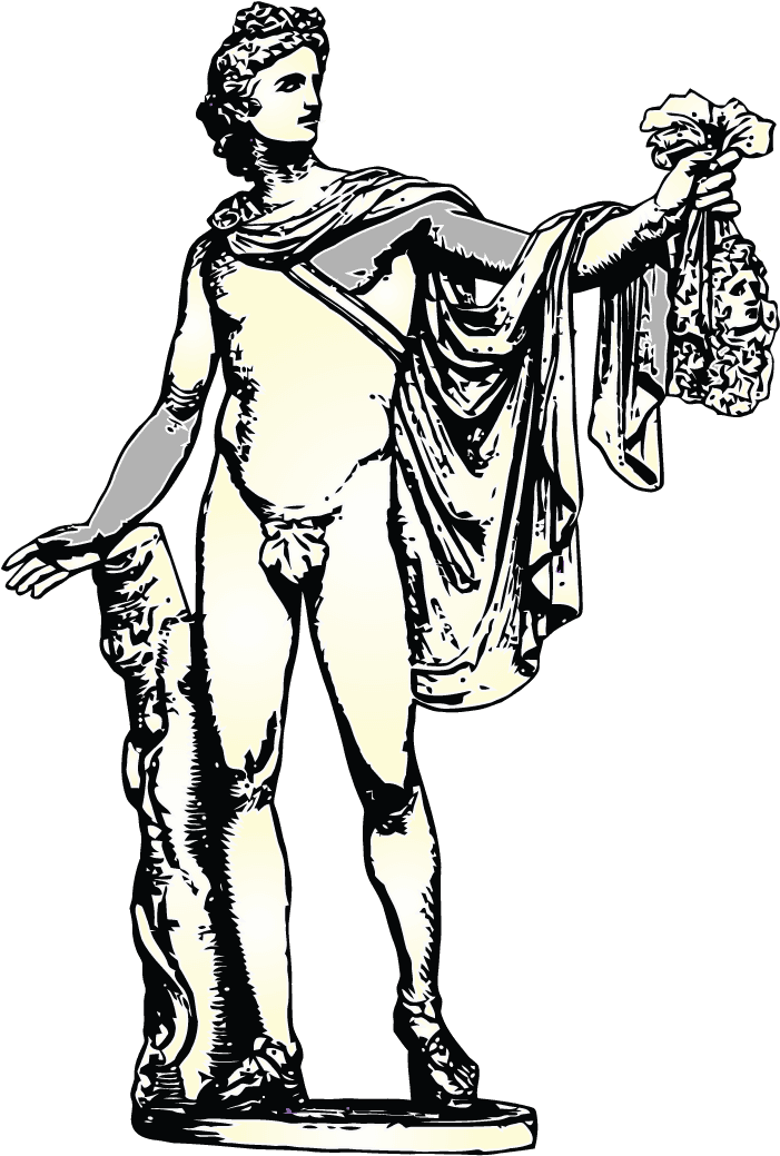 classical Greek statue illustrations for educational materials