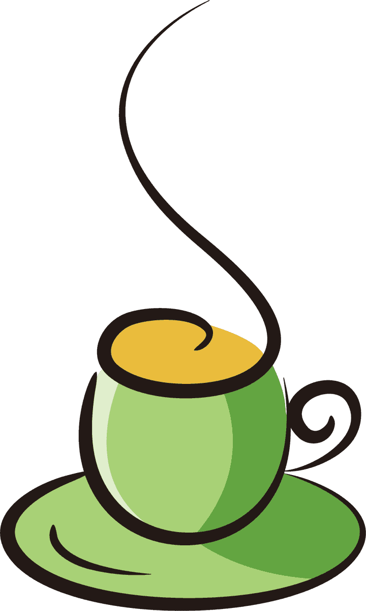 hand painted food amp beverage illustration of a unique green cup with yellow topping