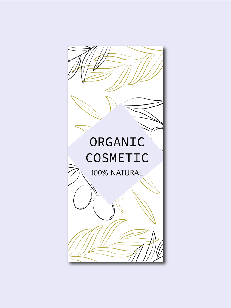herbal cosmetics card template modern illustration for design and web