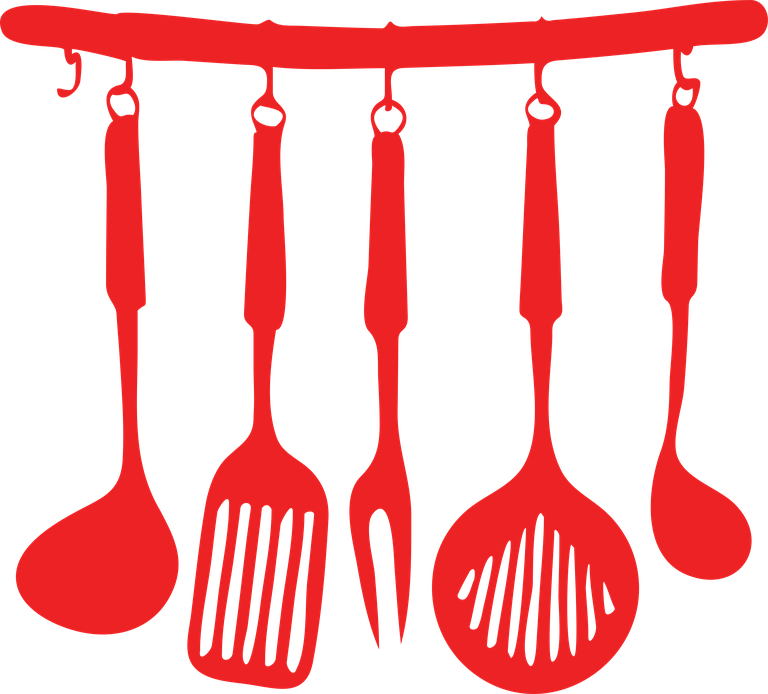 kitchenware silhouettes set featuring essential cooking utensils for any culinary space