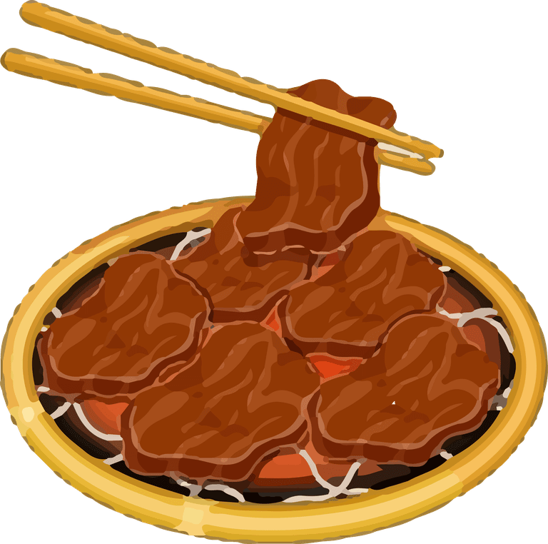 korean food set menu isolated on