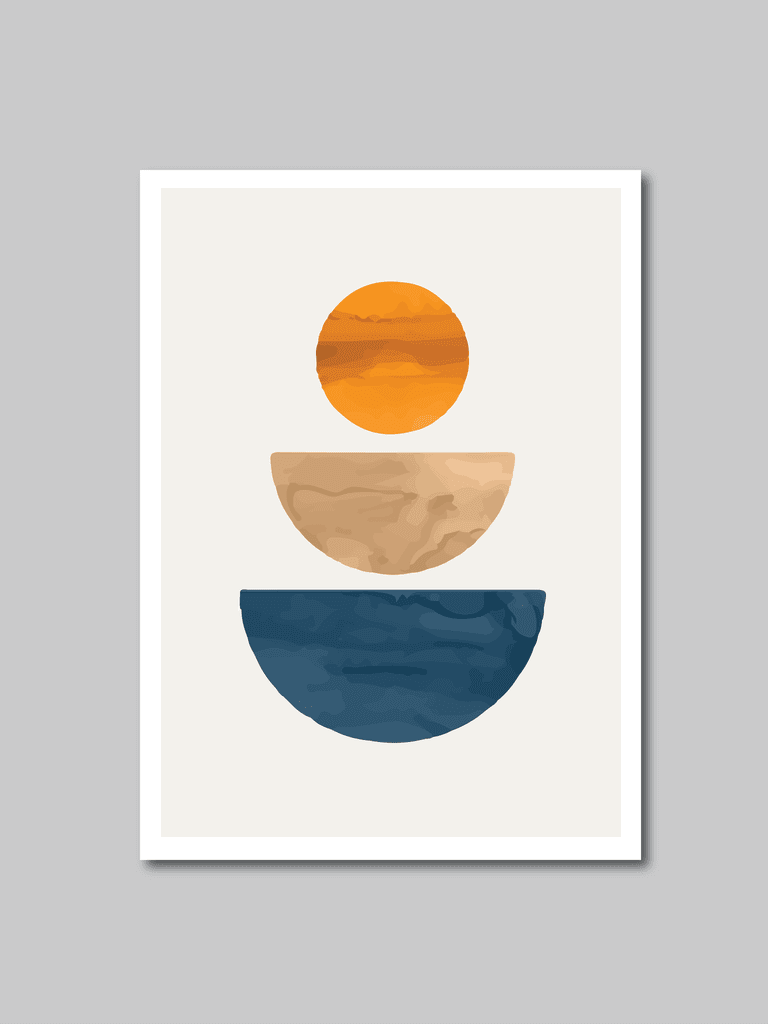 of creative minimalist illustrations for wall decoration postcard or brochure cover design