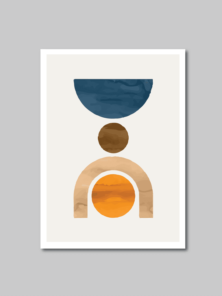 of creative minimalist illustrations for wall decoration postcard or brochure cover design