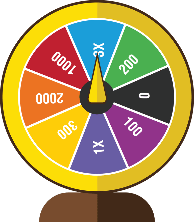 of various lucky spin wheel for game show easy to modify for your design proje