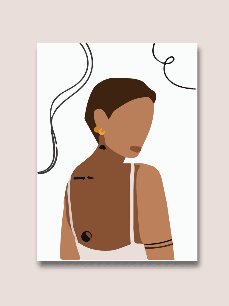 of woman s face minimalist collage abstract contemporary fashion in a modern trendy colors