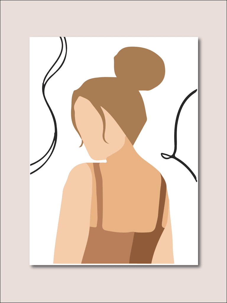of woman s face minimalist collage abstract contemporary fashion in a modern trendy colors