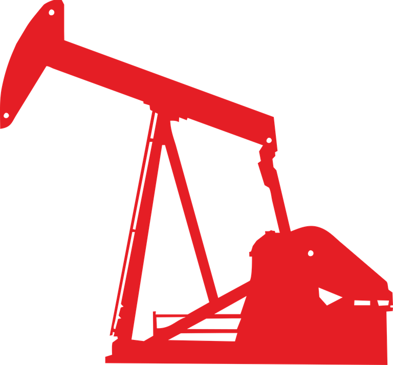 oil pumps silhouettes in striking red for industrial and energy-themed projects