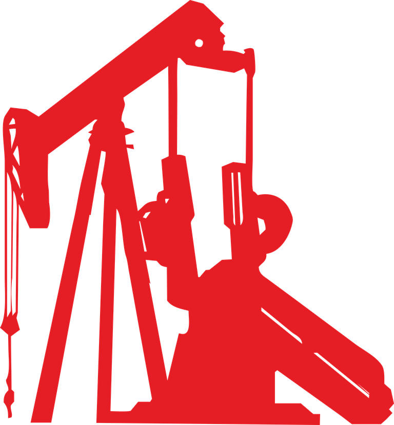 oil pumps silhouettes in striking red for industrial and energy sector usage