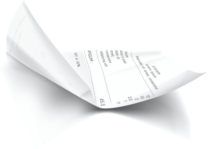 realistic receipt collection bill check