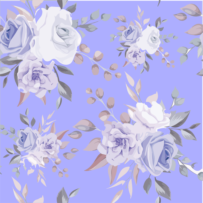 romantic flower seamless pattern purple decoration