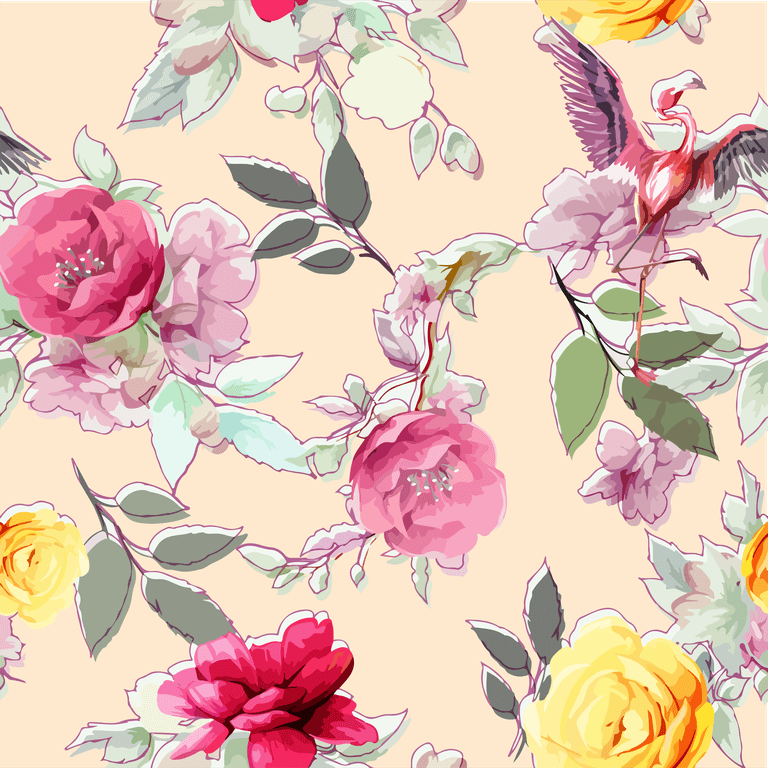 seamless background pattern abstract flowers leaves