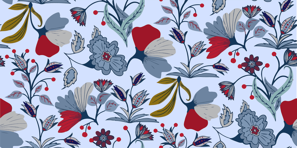 seamless floral pattern vector for fabrics and home decor with vibrant colors