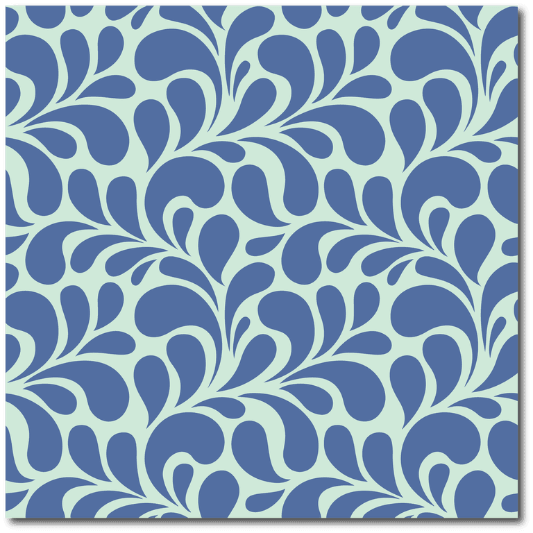 seamless monochrome floral pattern vintage seamless background with blue leaves