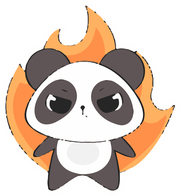 set cute panda character emotions vector