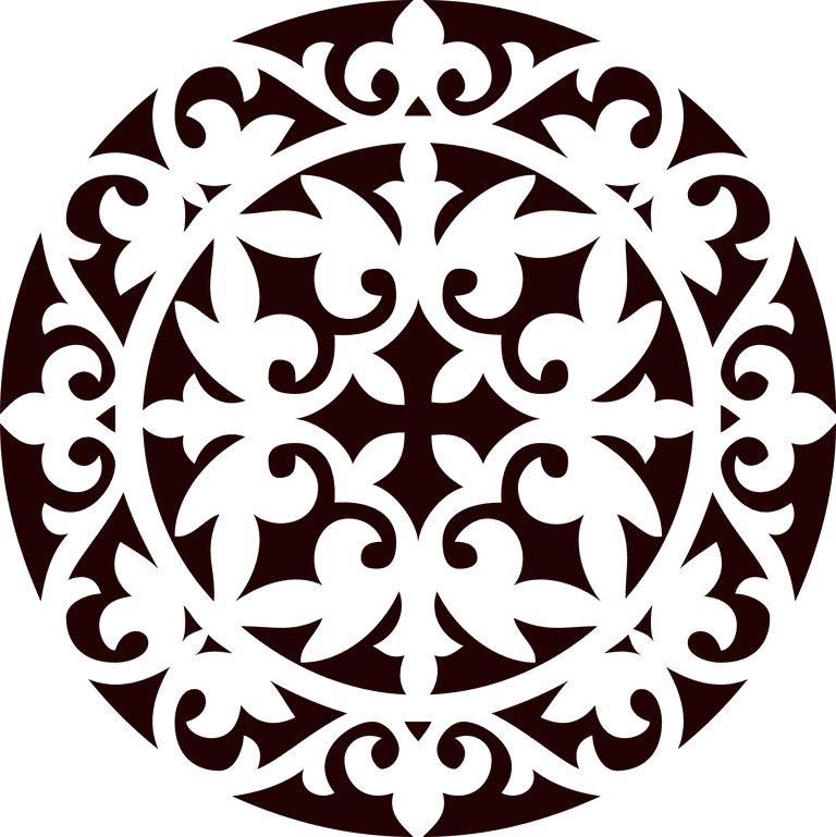set of beautiful circle ornament for elegant decor and artistic projects