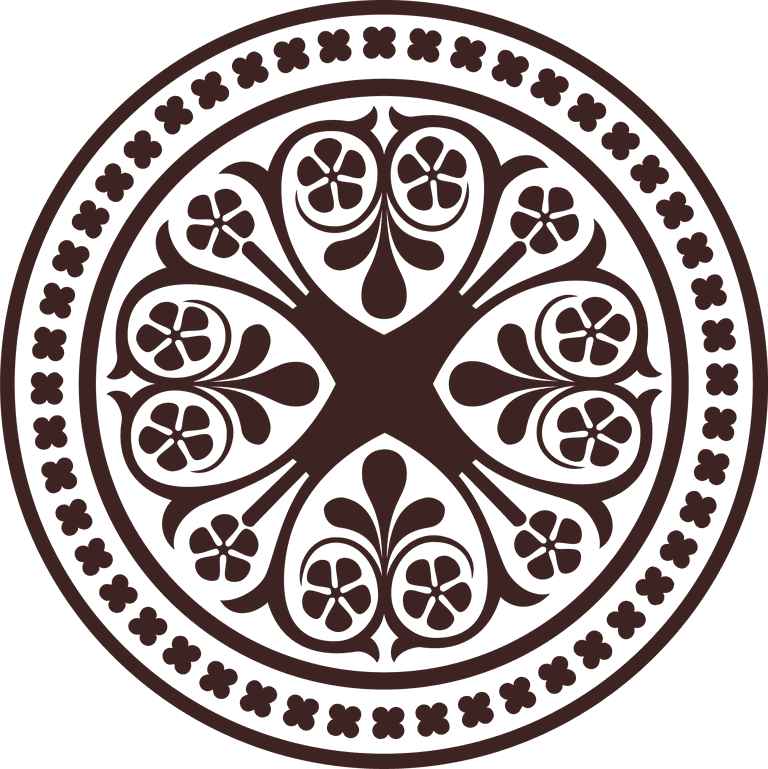 set of beautiful circle ornament for elegant invitations and decorative crafts
