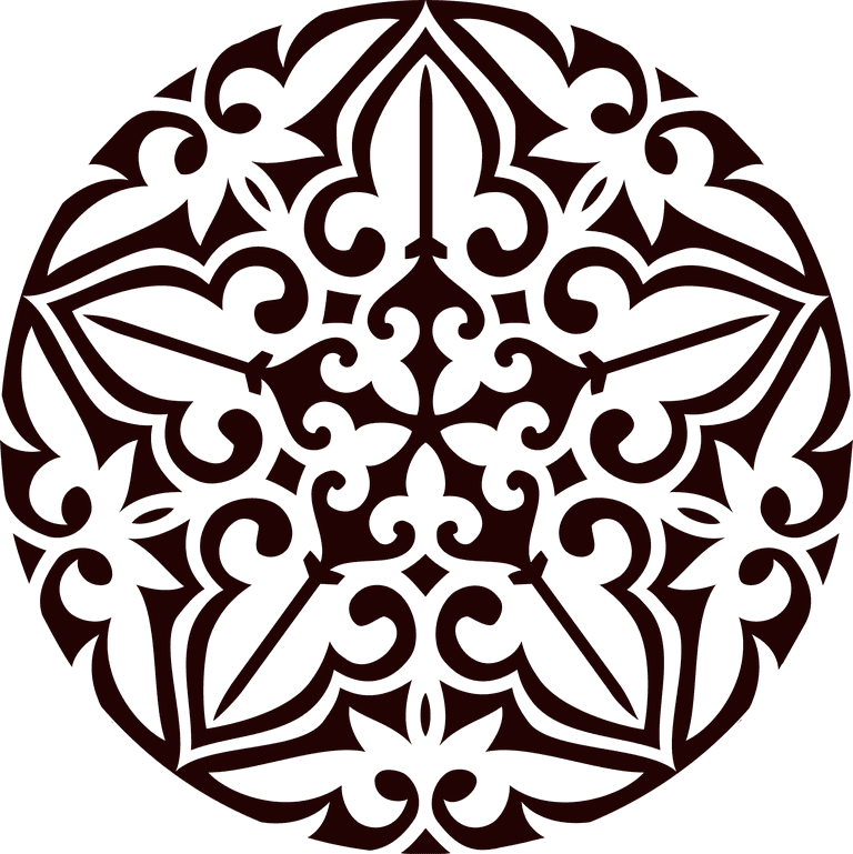 set of beautiful circle ornament for enhancing artistic projects and creative works