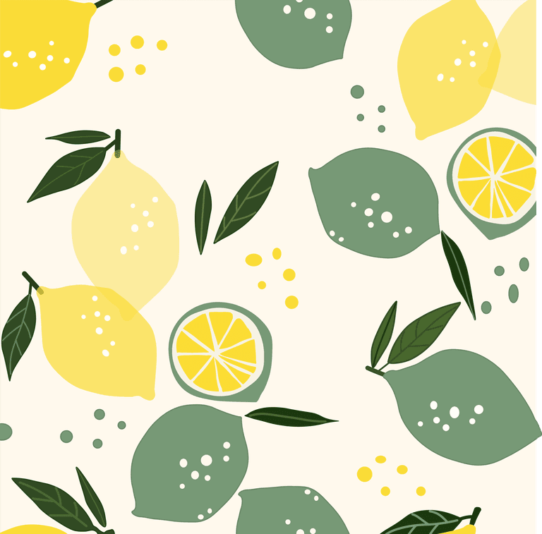 set of seamless patterns with fruits trendy hand drawn textures modern abstract design for