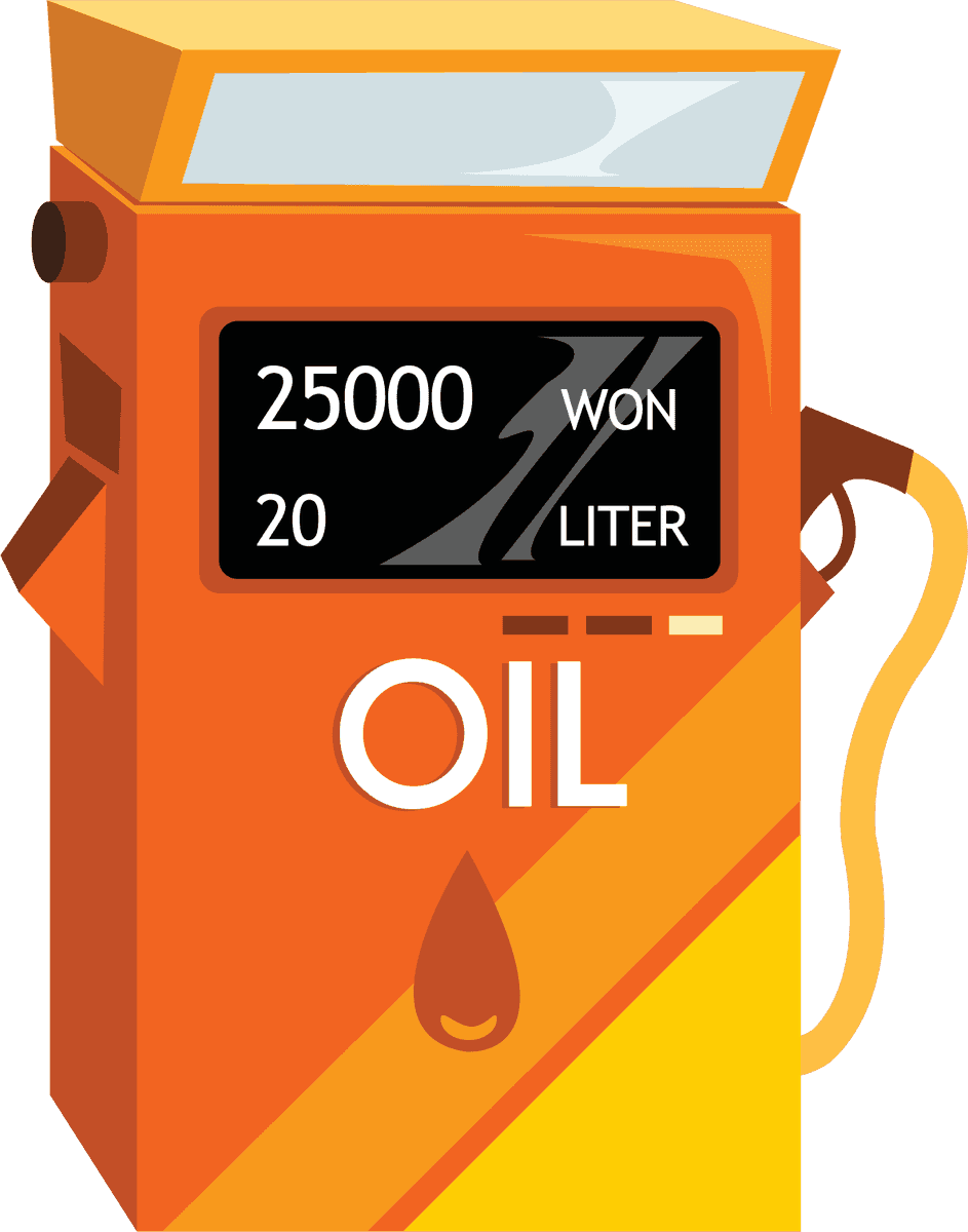 shop building icon for fuel station with vibrant colors and clear display featuring oil pricing