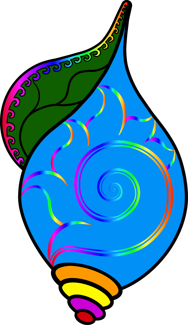 snail shell rainbow colors beautiful sea snail