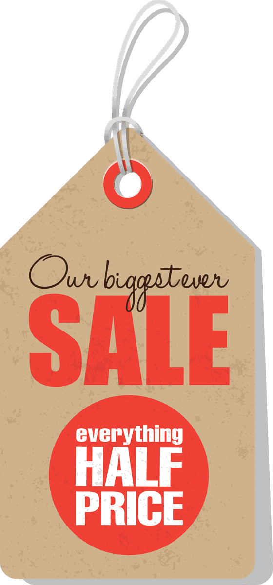 vintage price tag set for eye-catching sales and promotions with bold typography
