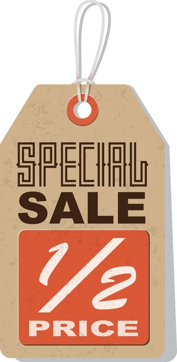 vintage price tag set for special sales and promotions with retro appeal