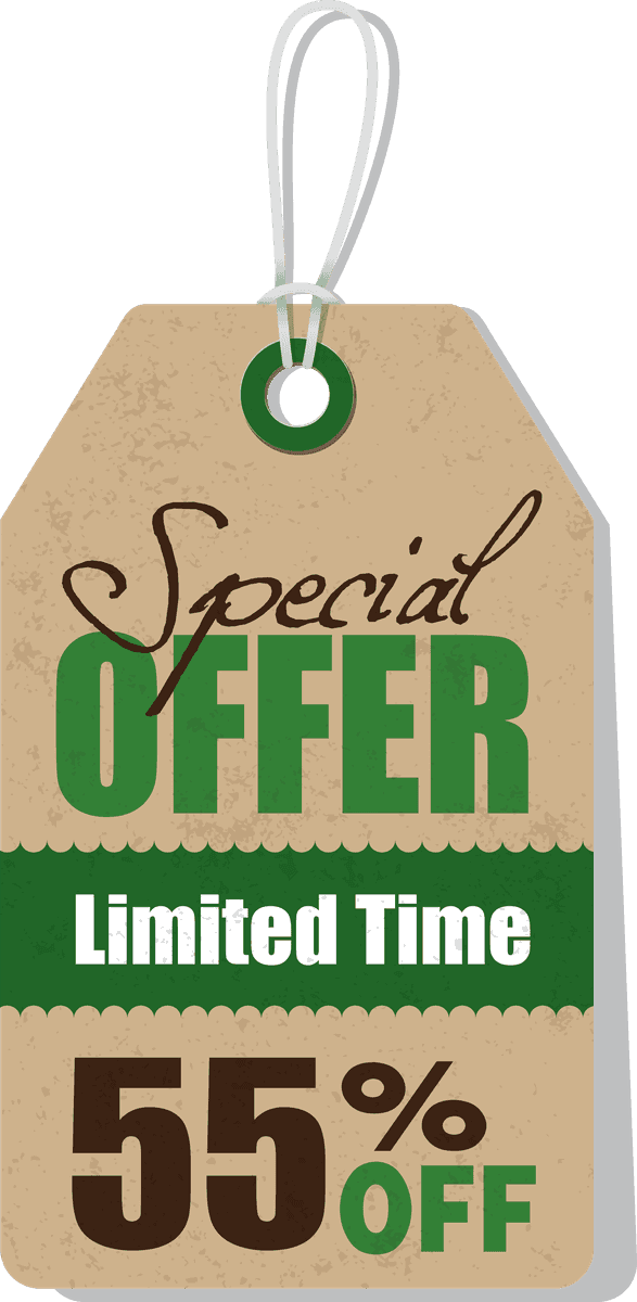 vintage price tag set for special offers with bold discounts and classic appeal