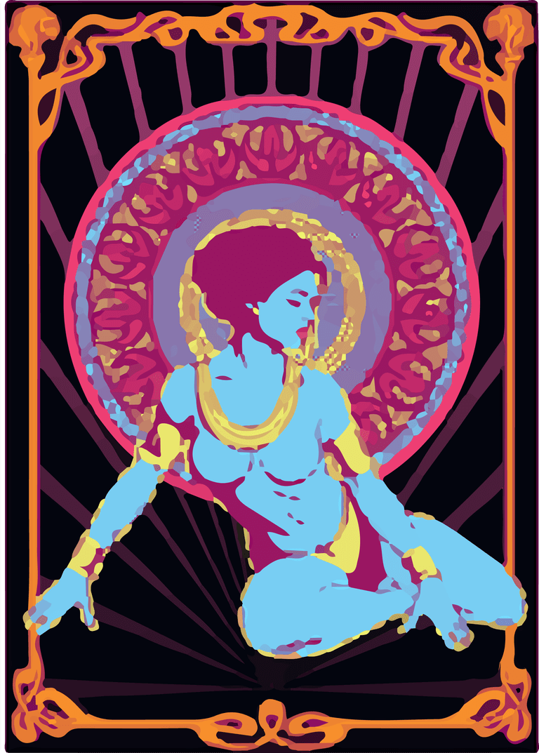 women psychedelic art style posters s
