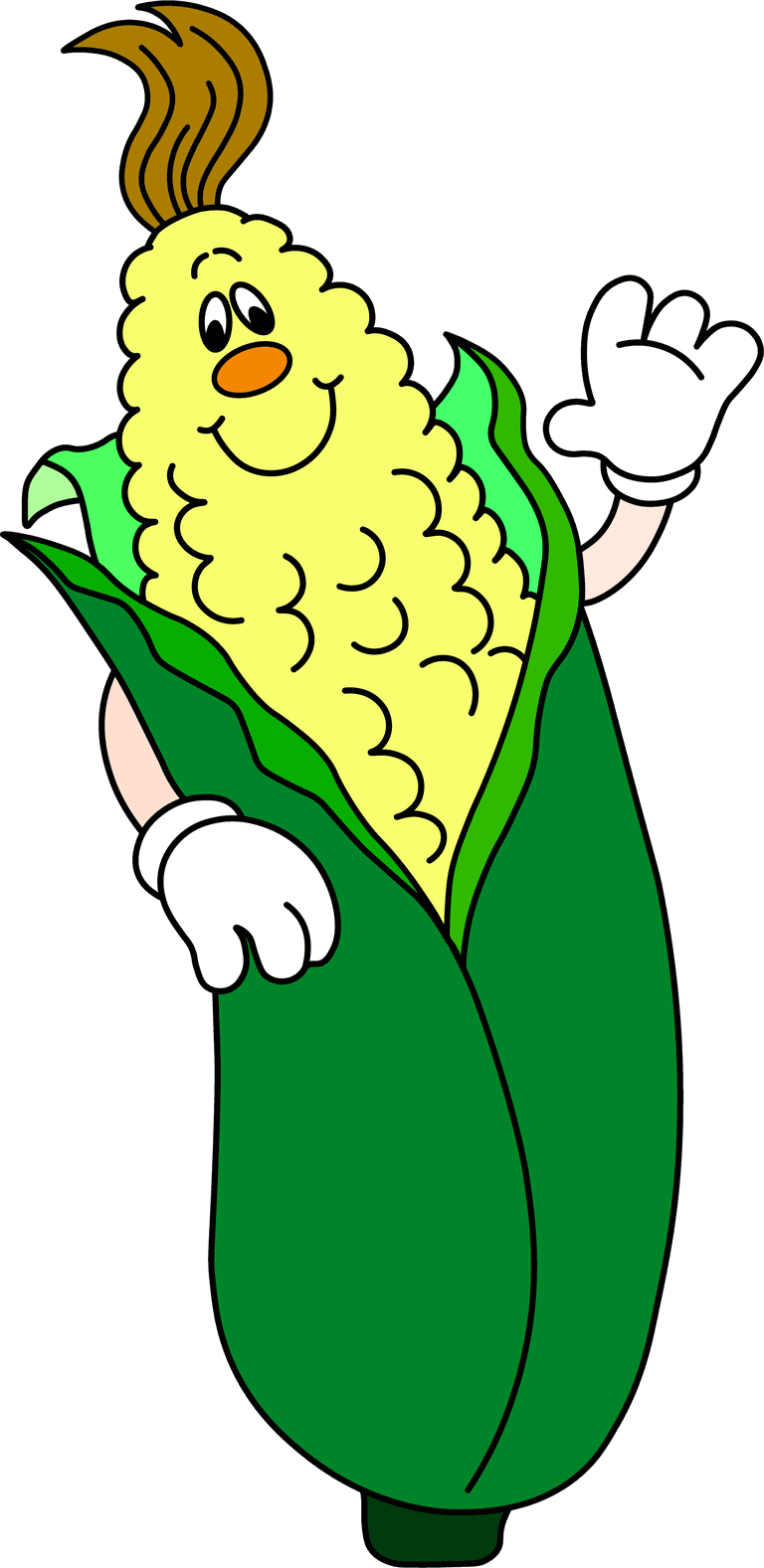vegetables Crafts corn cartoon cute vector