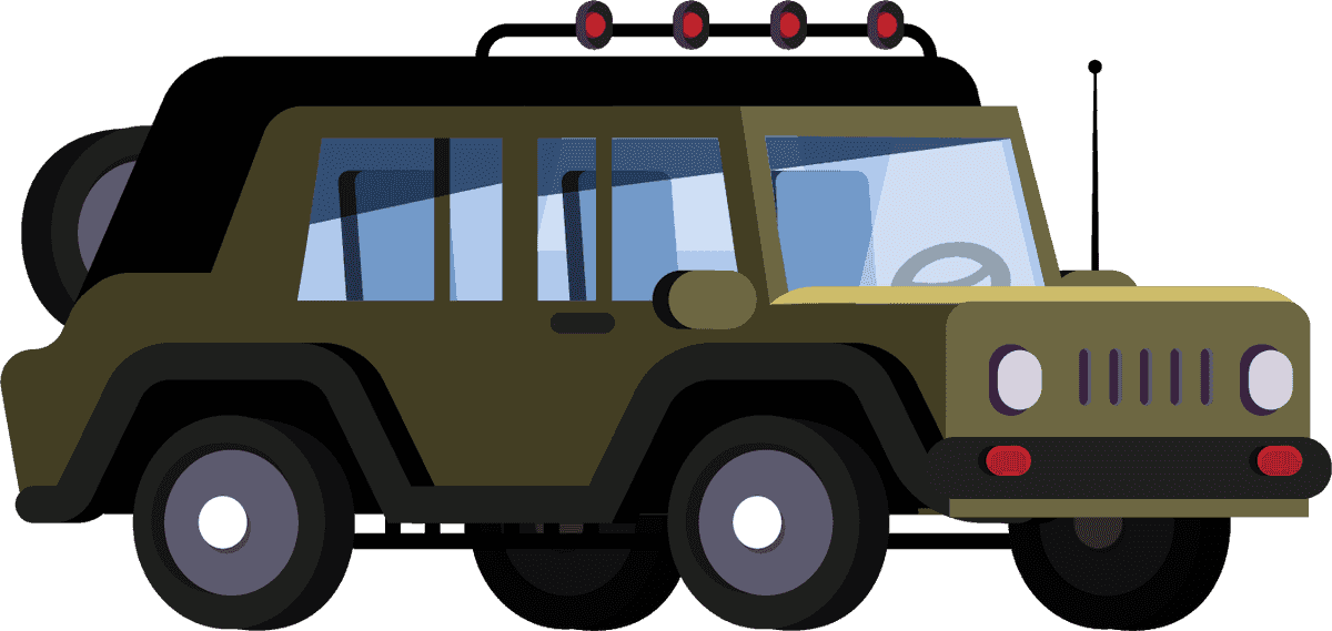 vehicles roadway icons collection featuring modern off-road vehicles for urban and outdoor adventures