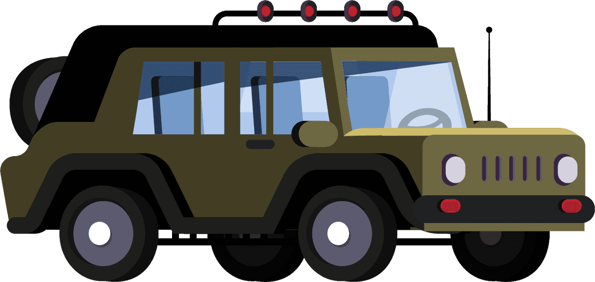 vehicles roadway icons collection featuring modern off-road vehicles for urban and outdoor adventures