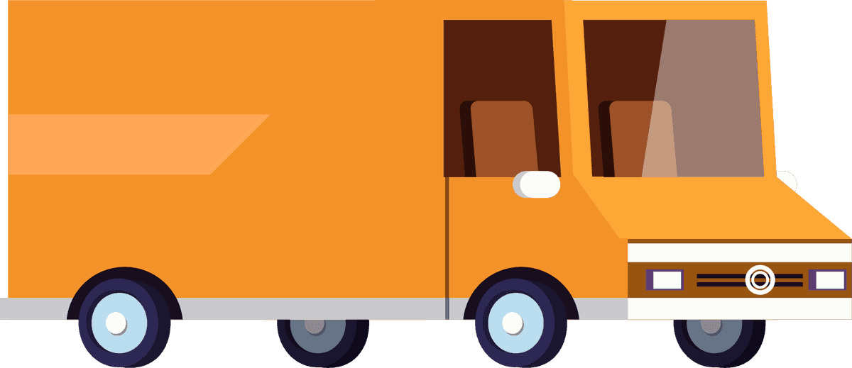vehicles roadway icons collection featuring modern trucks for transportation and logistics