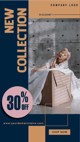 vertical fashion sales and promotion poster template