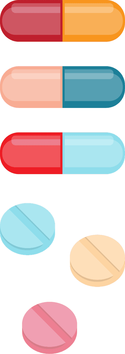 veterinary icons collection pet animal pharmacy pills and capsules for pet care