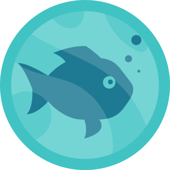 veterinary icons collection pet animal for underwater veterinary care and aquatic pets