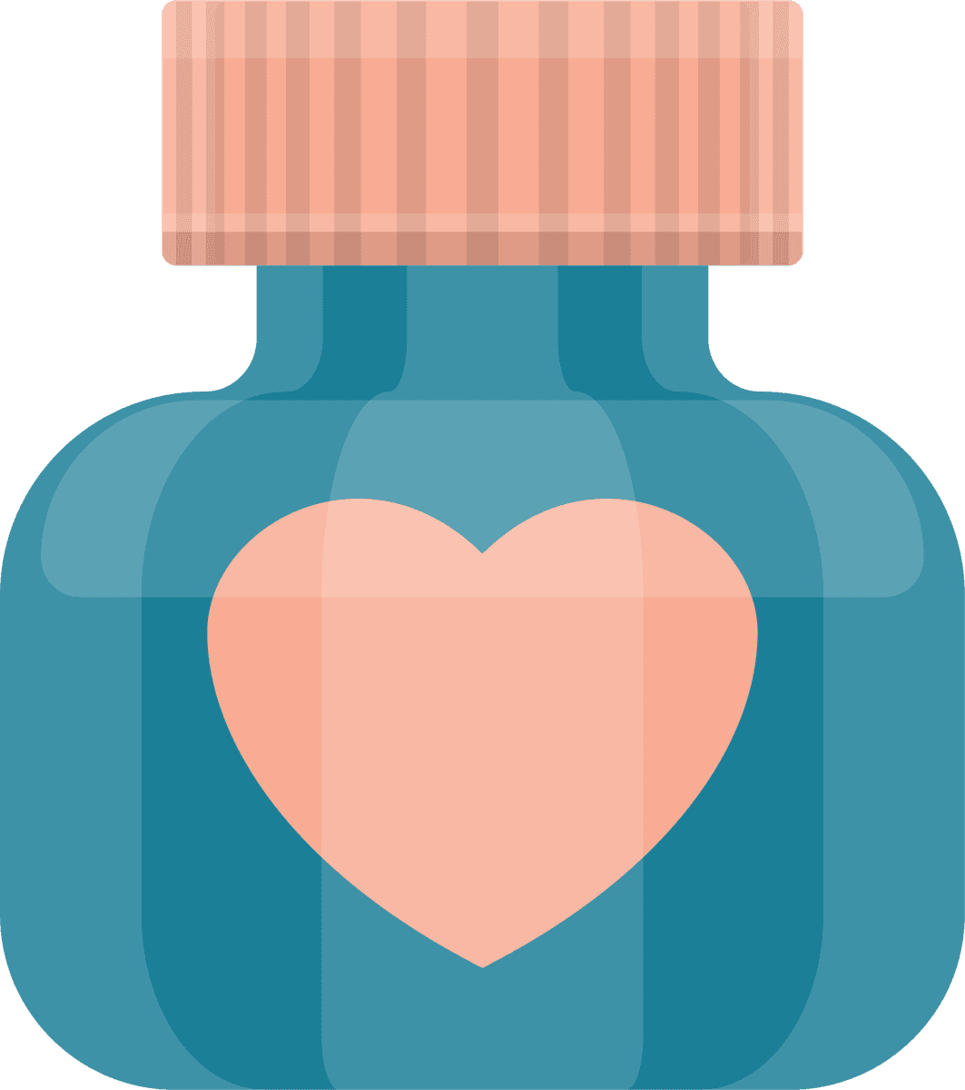 veterinary icons collection pet animal featuring a heart-shaped medicine bottle in a modern style