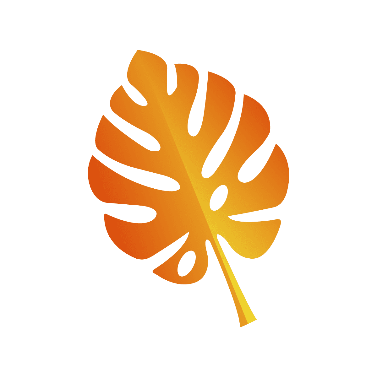 vibrant autumn leaf icons with modern gradients for seasonal themes
