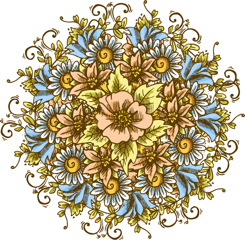 vintage floral calligraphic frames elements